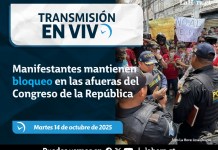 En vivo: Manifestantes mantienen bloqueo en las afueras del Congreso de la República En vivo: Manifestantes mantienen bloqueo en las afueras del Congreso de la República. Arte La Hora: Alejandro Ramírez
