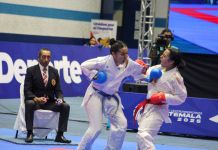 Equipo nacional de Karate impone respeto en los Juegos Centroamericanos Participación del equipo nacional de Karate en los Juegos Centroamericanos. Foto La Hora: Carlos Vicente