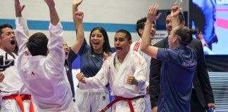 Equipo masculino y femenino de Karate Do de Guatemala. Foto La Hora: Carlos Vicente