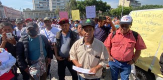 Exmilitares y expatrulleros en manifestaciones. Foto La Hora: José Orozco.