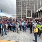 Expatrulleros y exmilitares en el centro histórico agosto 2025. Foto La Hora: Archivo