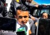 Franklin Argueta luego de la sentencia condenatoria en Retalhuleu. Foto La Hora: Canal Noti Retalteco