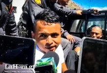 Por haber asesinado a niña de 12 años, recibe condena de 59 años en Retalhuleu Franklin Argueta luego de la sentencia condenatoria en Retalhuleu. Foto La Hora: Canal Noti Retalteco