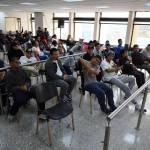 El Juzgado de Turno inició la audiencia de primera declaración en contra de 34 supuestos pandilleros capturados en El Gallito. Foto: La Hora