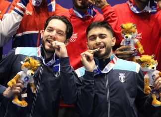 Ganadores de TK3 de Taekwondo para Guatemala en los Juegos Centroamericanos. Foto La Hora: Carlos Vicente