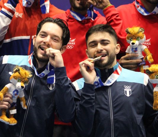 Ganadores de TK3 de Taekwondo para Guatemala en los Juegos Centroamericanos. Foto La Hora: Carlos Vicente