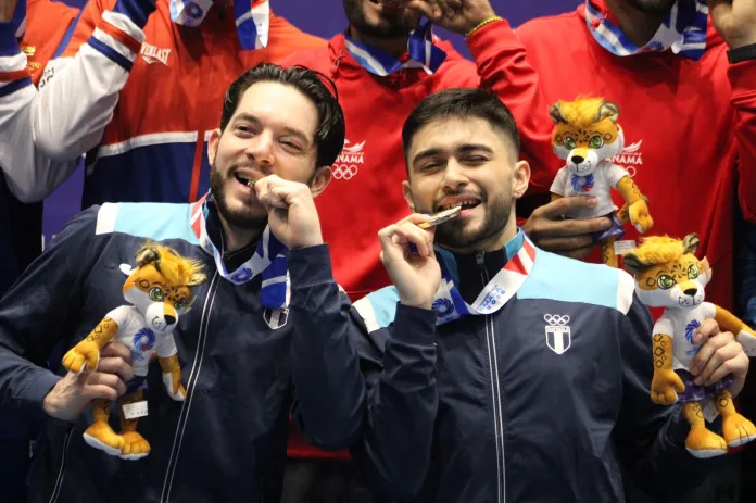 Ganadores de TK3 de Taekwondo Ganadores de TK3 de Taekwondo para Guatemala en los Juegos Centroamericanos. Foto La Hora: Carlos Vicente