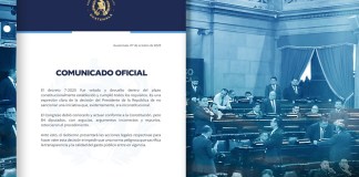 Comunicado del Gobierno de Guatemala ante acuerdo que rechaza al veto del Decreto 7-2025. Foto La Hora: Presidencia.
