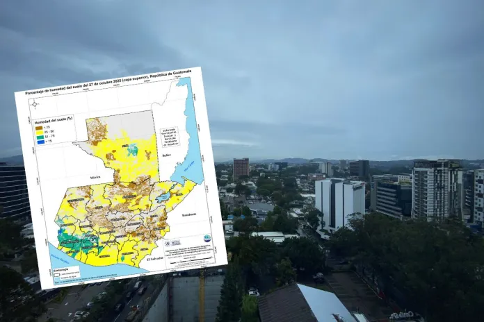 Inicio de transicion hacia la epoca seca Fotografía de archivo y mapa de condiciones climáticas de Guatemala por inicio de transición a época seca. Foto La Hora: Jose Orozco / Maga