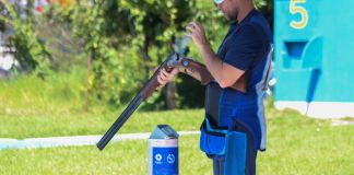 tirador Guatemalteco Jean Pierre Brol, durante la competencia de tiro. Foto La Hora: Carlos Vicente