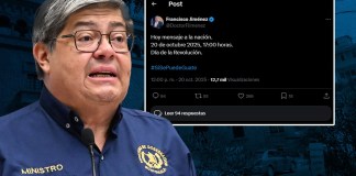 Francisco Jiménez, Ministro de Gobernación en funciones. Arte La Hora: Alejandro Ramírez.