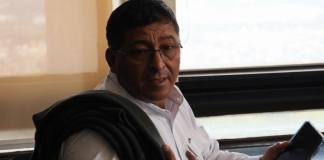 El exalcalde de San Pedro Pínula, Jalapa, José Manuel Méndez, se sometió a una aceptación de cargos en el caso por la muerte de Luis Marroquín. Foto La Hora: Daniel Ramírez