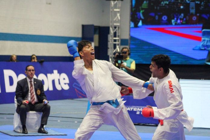 Participación de Guatemala en Karate Do en los Juegos Centroamericanos. Foto La Hora: Carlos Vicente