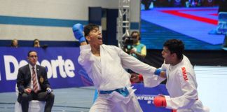 Participación de Guatemala en Karate Do en los Juegos Centroamericanos. Foto La Hora: Carlos Vicente