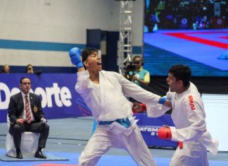Participación de Guatemala en Karate Do en los Juegos Centroamericanos. Foto La Hora: Carlos Vicente