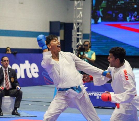 Participación de Guatemala en Karate Do en los Juegos Centroamericanos. Foto La Hora: Carlos Vicente
