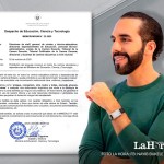 Presidente Nayib Bukele, apoyo la medida que prohíbe el uso del llamado “lenguaje inclusivo”. Arte La Hora: Alejandro Ramírez.