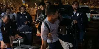 Llegada de la selección nacional por tierra desde El Salvador. Foto La Hora: Jose Orozco