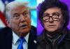 Combo de fotografías en las que se ve al presidente de Estados Unidos, Donald Trump (i), y el presidente de Argentina, Javier Milei. Foto: La Hora/EFE/ Aaron Schwartz/ Juan Ignacio Roncoroni