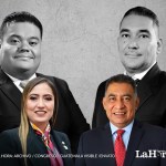 Los magistrados Claudia Paredes y el magistrado Mauricio Corado Campos.