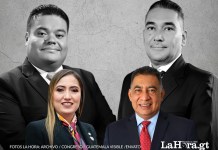 Los magistrados Claudia Paredes y el magistrado Mauricio Corado Campos.