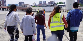 Recepción de niños, niñas y adolescentes (NNA) migrantes procedentes de EE. UU. y México. Foto La Hora: Instituto Guatemalteco de Migración