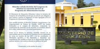 Mineduc respalda derogación de artículo que reducía fondos al Programa de Alimentación Escolar Mineduc saluda decisión del Congreso de eliminar retención del IVA al Programa de Alimentación Escolar.