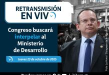 Retransmisión: Congreso buscará interpelar al Ministerio de Desarrollo Interpelación del ministro de Desarrollo Social, Abelardo Pinto. Foto La Hora