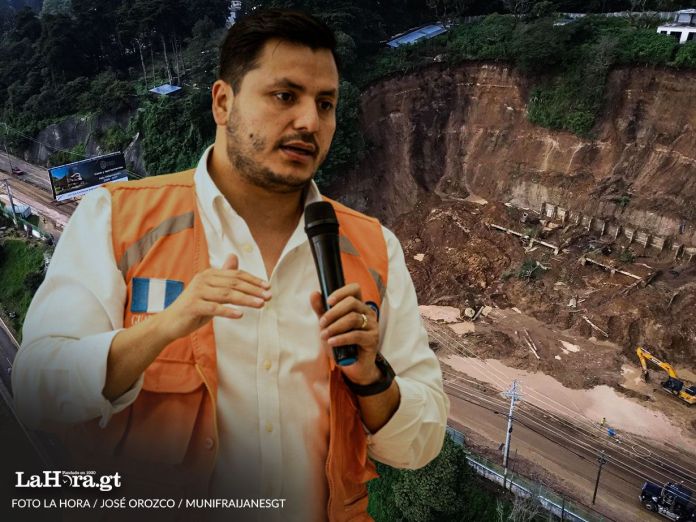 Alcalde de la Municipalidad de Fraijanes, Daniel Rustrián. Arte La Hora: Francisco Altán