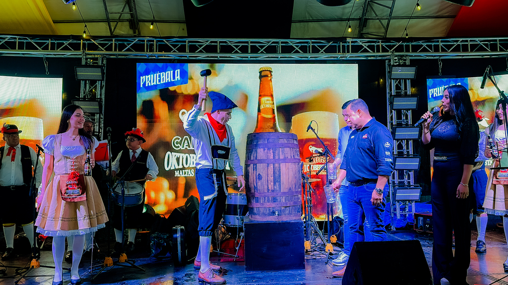 Actividad en Oktoberfest 2025 Ciudad Cayalá. Foto: Cortesía de Cervecería Centro Americana.
