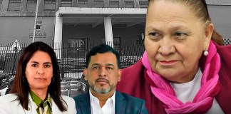 MP solicita órdenes de captura contra cuatro exfuncionarios, como Claudia Palencia y Ludin Godínez. Arte La Hora: Alejandro Ramírez