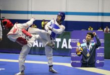 Guatemalteco ganador de medalla de oro en Taekwondo en los Juegos Centroamericanos, David Fuentes. Foto La Hora: Carlos Vicente