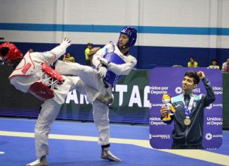 Guatemalteco ganador de medalla de oro en Taekwondo en los Juegos Centroamericanos, David Fuentes. Foto La Hora: Carlos Vicente