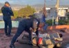 Agentes de la Policía Nacional Civil (PNC) durante uno de los allanamientos de este 10 de octubre. Foto La Hora: PNC
