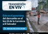 Por tercer día consecutivo, autoridades continúan con la limpieza del derrumbe en el kilómetro 24 de carretera a El Salvador. Arte La Hora: Alejandro Ramírez.