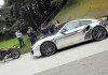 Porsche chocado en ruta Interamericana. Foto La Hora: Redes sociales
