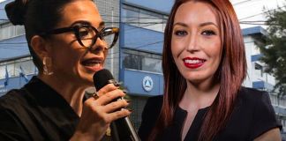 Teresita de Leon secretaria general de la UNE y la presidenta del Parlacen. Foto La Hora