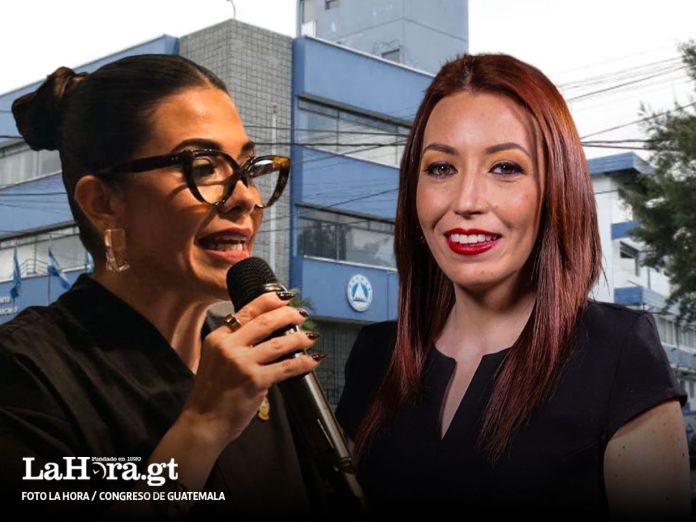 Presidenta del Parlacen y Teresita de Leon Teresita de Leon secretaria general de la UNE y la presidenta del Parlacen. Foto La Hora