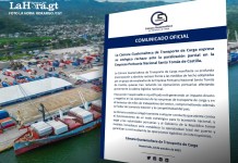 Comunicado de la Cámara de Transporte de Carga por paralización parcial en Empresa Portuaria Nacional Santo Tomás de Castilla. Foto La Hora
