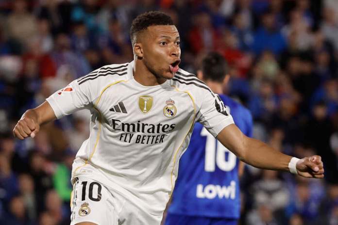 Real Madrid venció al Getafe con un gol de Kylian Mbappé