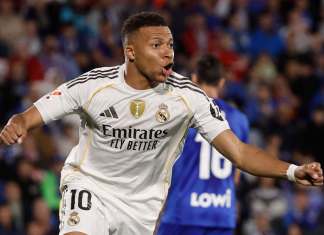 Real Madrid venció al Getafe con un gol de Kylian Mbappé