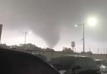 Remolinos se presentaron en Ciudad de Guatemala. Foto La Hora: Captura de pantalla.