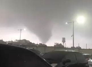 Remolinos se presentaron en Ciudad de Guatemala. Foto La Hora: Captura de pantalla.