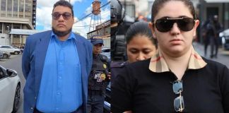 Fotografías de Luis Felipe Aldana y María José Bonilla en Torre de Tribunales. Foto La Hora: Sergio Osegueda/ Daniel Ramírez