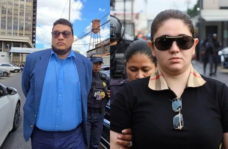 Fotografías de Luis Felipe Aldana y María José Bonilla en Torre de Tribunales. Foto La Hora: Sergio Osegueda/ Daniel Ramírez