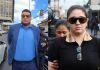 Fotografías de Luis Felipe Aldana y María José Bonilla en Torre de Tribunales. Foto La Hora: Sergio Osegueda/ Daniel Ramírez