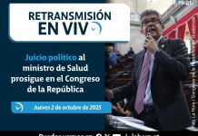 Retransmisión: Juicio político al ministro de Salud prosigue en el Congreso de la República