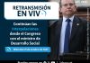 Retransmisión del la Interpelación del ministro de Desarrollo Social, Abelardo Pinto. Arte La Hora: Francisco Altán