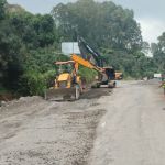 Trabajos realizados en el paso provisional del km 194 de la ruta Cito Zarco. Foto La Hora: CIV