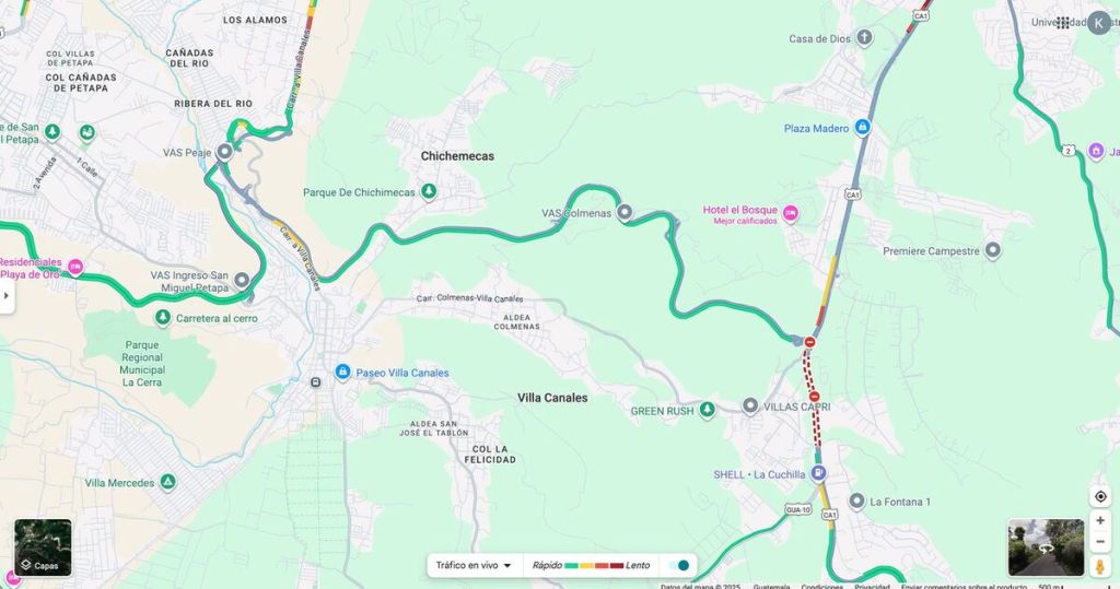 Ruta alterna de Santa Elena Barillas y Villa Canales
